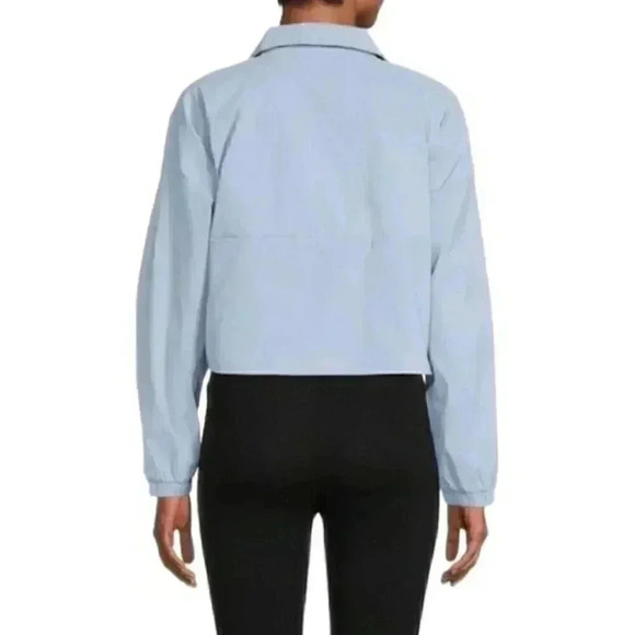 WeWoreWhat Cropped Nylon Mock Neck 1/4 Zip Pullover - Picture 3 of 6